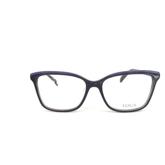 TOUS Eyeglasses VTOA35 Color 0D90 Dark Brown with Purple Accents Size 54 16 135 - Picture 5 of 12
